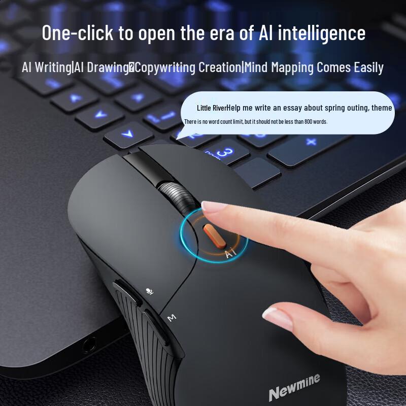 Newman V8 AI Smart Dual-Mode Wireless Mouse