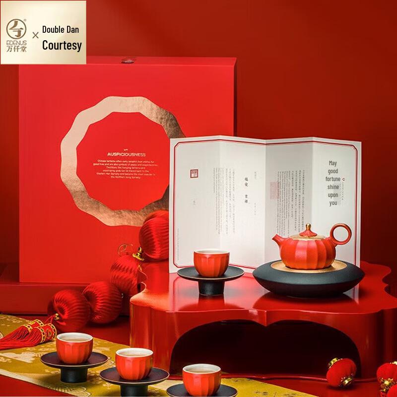 Edenus Ceramic Kung Fu Tea Set - Prosperity Lantern