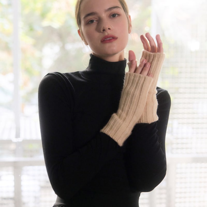 

REPERE LAROSE: Larose Knit Hand Warmer (5 colors) DEEP GREEM