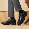 Fashion Business Thick Soled Men's Leather Shoes Classic Black Gentleman Style Outdoor Formal Party Daily Office Quality Shoes Hot