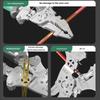 Collapsible Wire Stripping Pliers Multifunction Electrician Tool with Crimping Cutting and Wrench Features Foldable