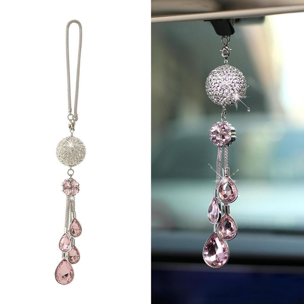 Bling And Drops Car Accessories, Decoration Pendant Crystal Rhinestone Shiny Ornament