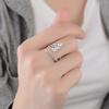 Lindon Classic Copper Alloy Zircon Ring Ladies Jewelry Wedding Promise Party Gift