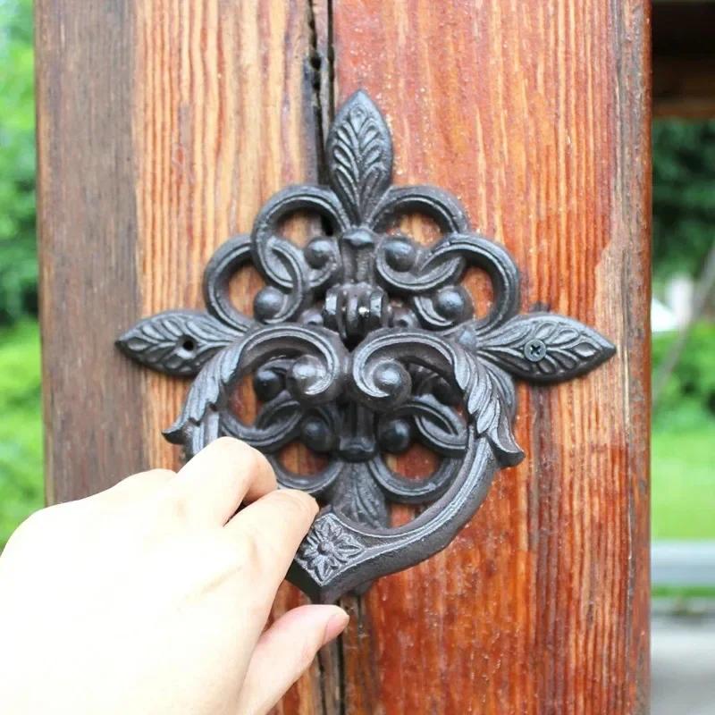 Door Knocker Cast Iron OWL Decorative Doorknocker Wrought Iron Door Handle Latch Antique Gate Ornate Bird Home Office