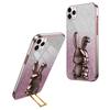 For iPhone 11 Pro Max Cartoon Rabbit Case Pull-out Kickstand Smart Phone Cover