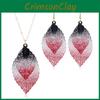 Jewelry Leaf Elegant Set With Metal Necklace And Earrings Casual Accessories