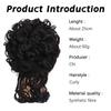 XINRAN Synthetic Messy Bun Short Curly Ponytail Extension Elastic Drawstring Loose Big Curly Clip In Hair Pieces For Women Daily Wear