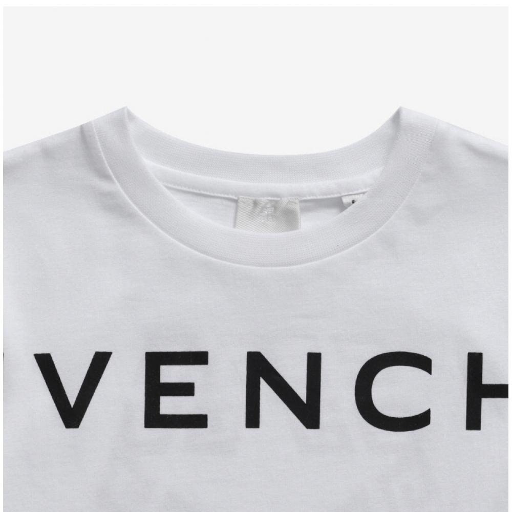 Givenchy H25447 10p 4g Star Logo Print Kids Short Sleeve Tee