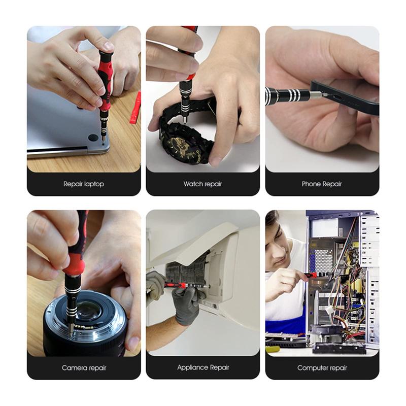 Precision Screwdriver Set Repair Tool Kit  Magnetic Bits Screwdriver Kit with Portable Bag for Game Console Smartphone