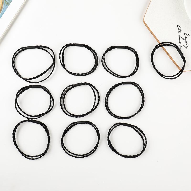 10-Piece Korean Fresh Style Elastic Hair Ties & Headbands Set for Adults