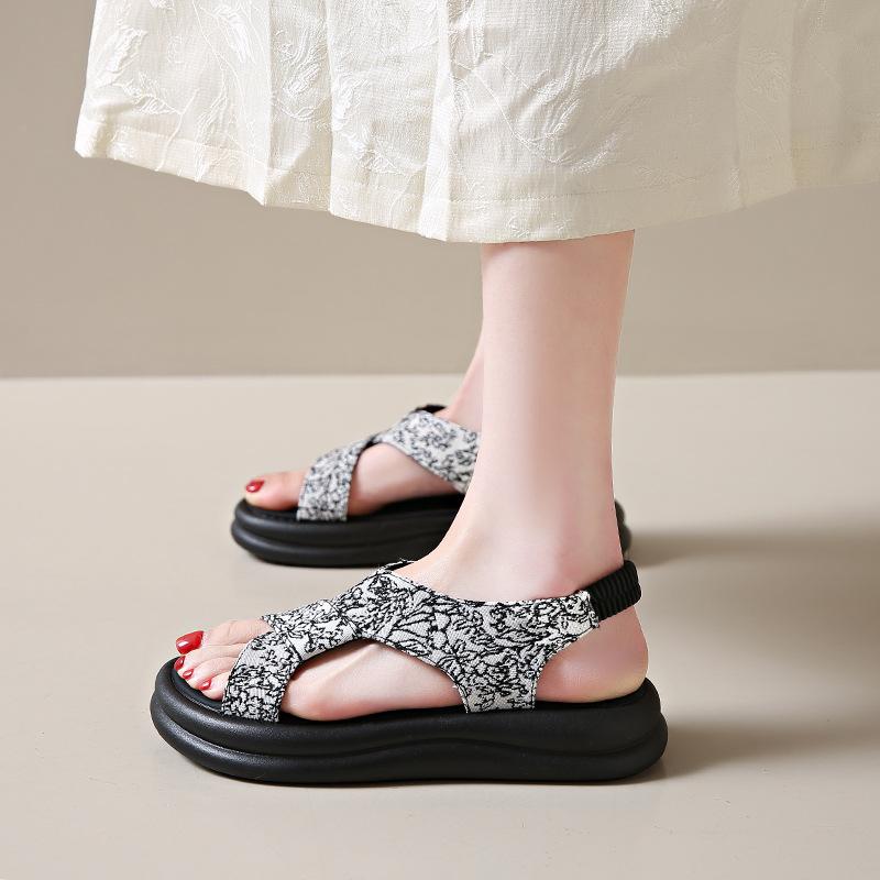 New Chinese Roman sandals women's 2025 new high-end skirt casual platform sports beach shoes women