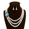 Rhinestone Bridal Accessory Embellished Pearl Necklace For Wedding Decor Dress