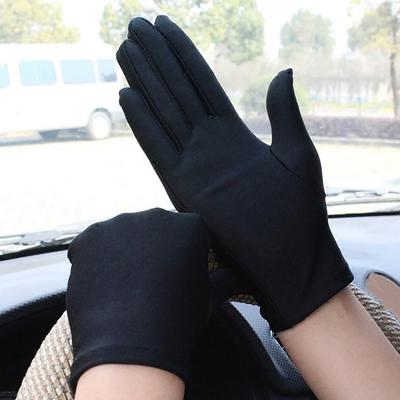 Woman Gloves For Summer Sunscreen Driving Gloves Female Thin Cotton Sweet Solid Color Non-Slip Touchscreen Breathable