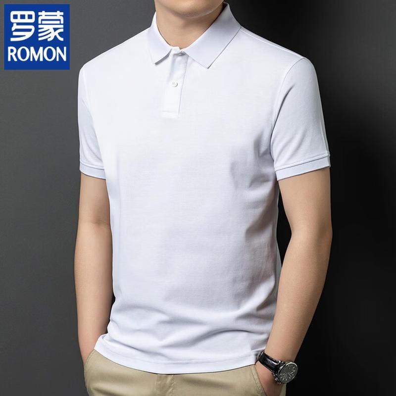 ROMON Men's 2026 Summer Pure Cotton Business Casual Polo Shirt