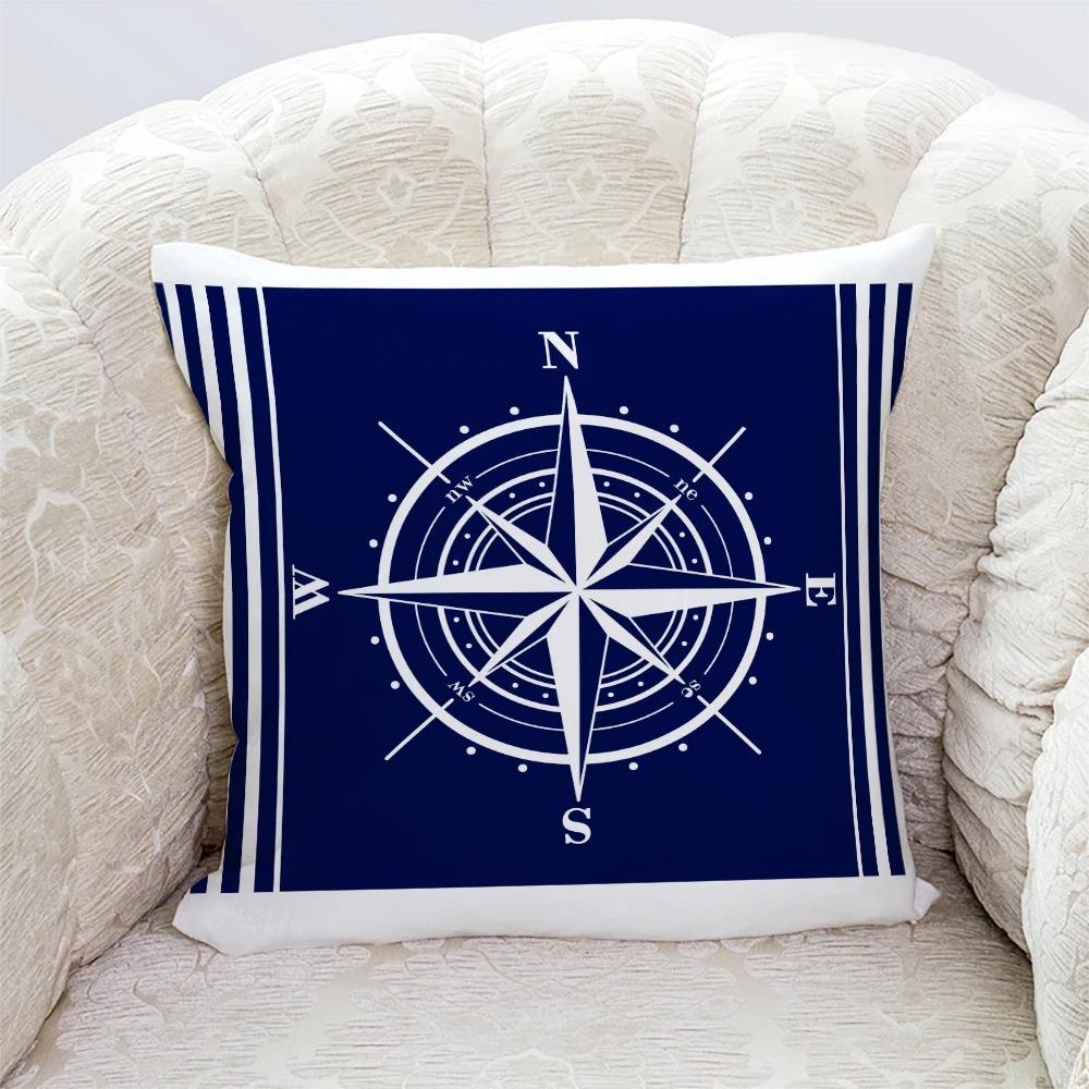 Blue Decorative Pillowcase Living Room Office Decoration Home Pillowcase