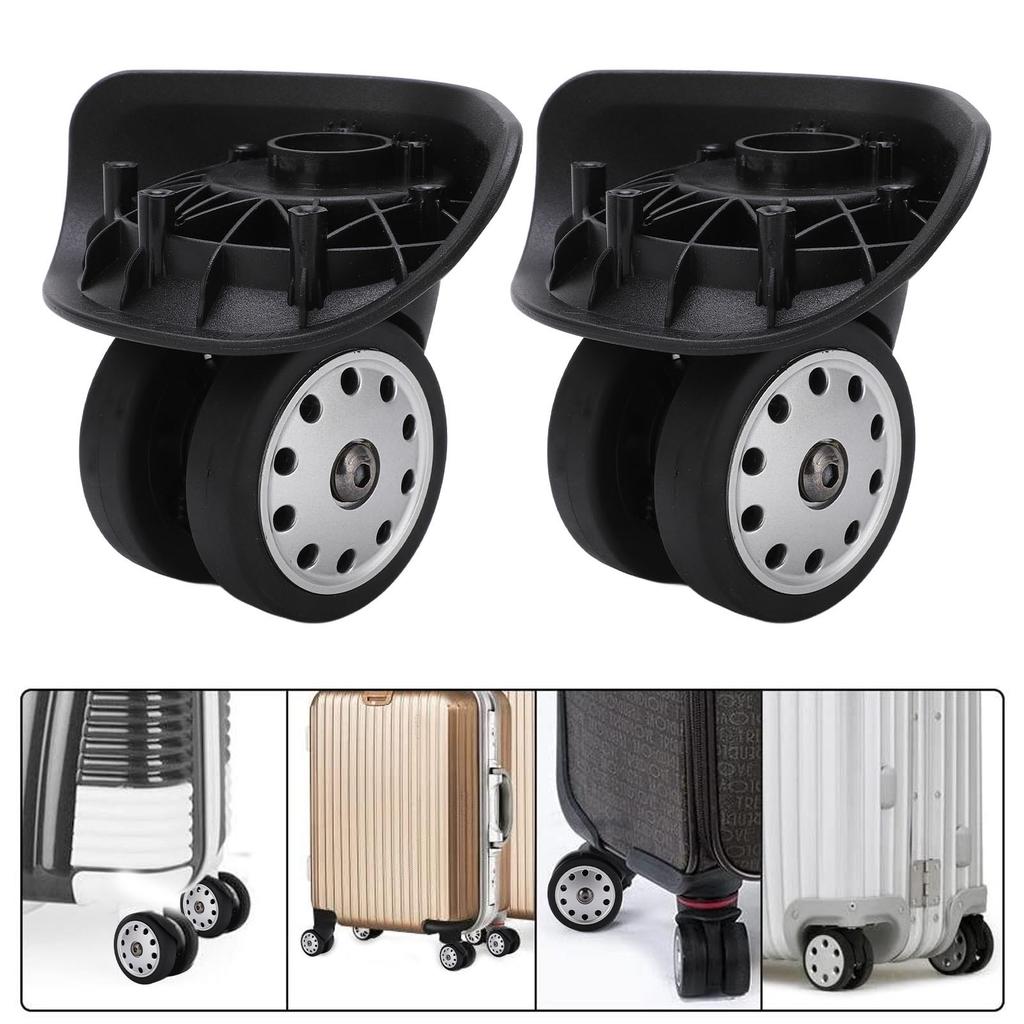 1 Pair 8 Porous Wheel Suitcase Luggage Replacement Casters for Travel Bags Large Size