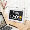 7-Zoll Digitaluhr Ältere Medikamenten-Erinnerung Wecker Digitaler Elektronischer Kalender Multifunktionale Schreibtischuhr