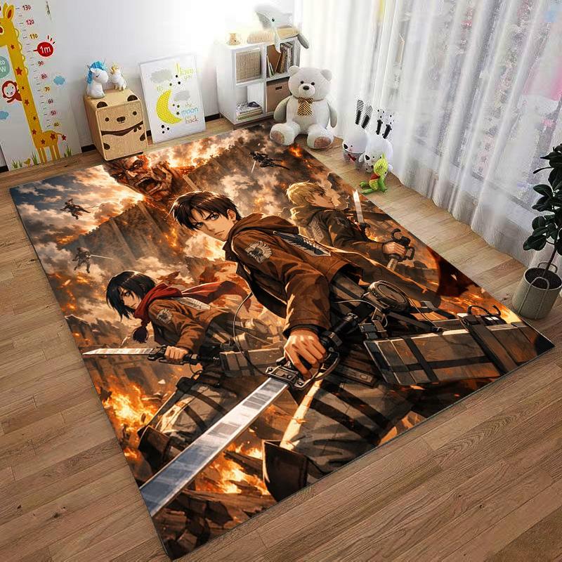 Anime Warrior Designed floor mat, suitable as a non-slip mat for the living room or bedroom sofa