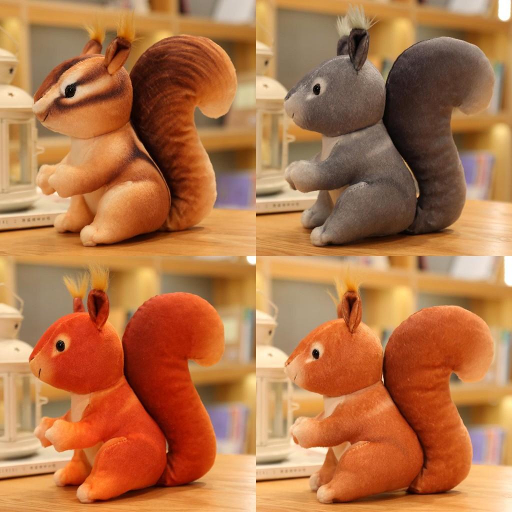 Squirrel Toy Plush Animal Stuffed Field Mouse Doll Bedroom Decoration Gift Kids