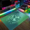 Hibernian FC Design Kristall Samt Teppich Gemütlich Nicht?Rutschfester Teppich mit Aufdruck für Schlafzimmer Wohnzimmer Eingang