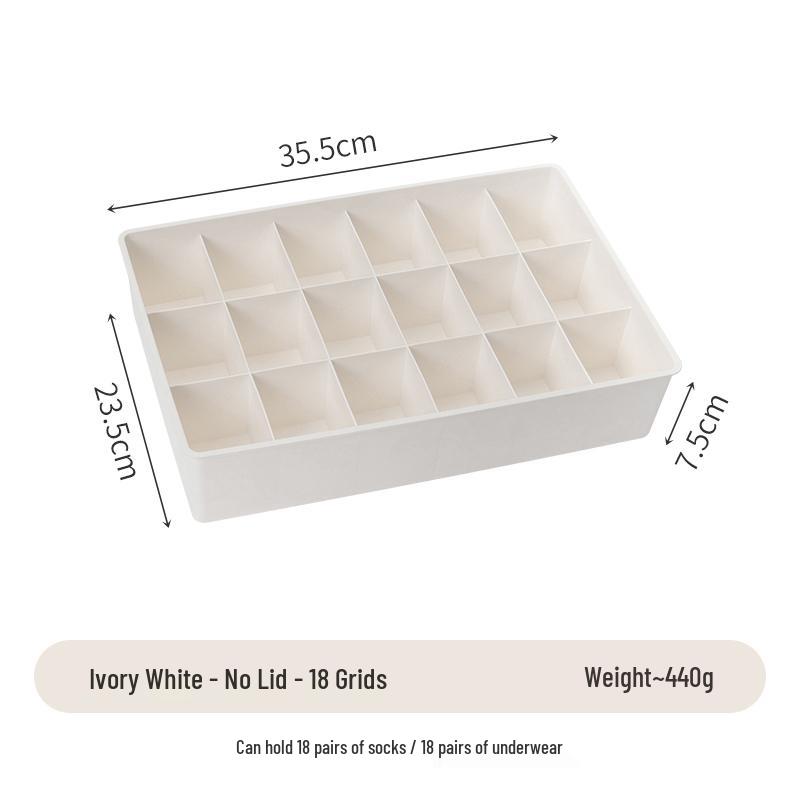 Large Capacity Drawer Organizer Box for Underwear, Socks, Bras, and Pants