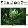 2D planar banner 1 piece of jungle forest photography backdrop - Rainforest scene with hazy sunlight and bright green leaves