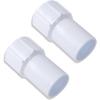 (2-Pack) 1-1/2" Pool Hose Cuff - Threaded Hose Cuff for Spiral Wound Swimming Pool Vacuum Hose - Connects the Vacuum Head To the Vacuum Skimmer Inlet 