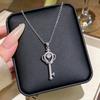 European Romantic Key Necklace: Micro-Paved Diamond Design, Light Luxury Clavicle Chain - Perfect Qixi Festival Gift