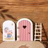 Easy Assemble Miniature Mouse Door Wooden Craft For Childrens Educational Toy And Home Styling