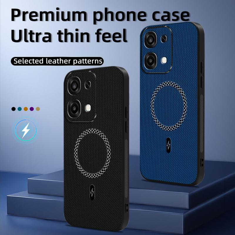 Biruiqu OPPO A6 Pro New Ultra-thin Magnetic Leather Shock-absorbing Protective Phone Case