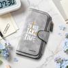 Elegant Long Wallet with Inspirational Slogan Portable Daily Use Card Holder Purse