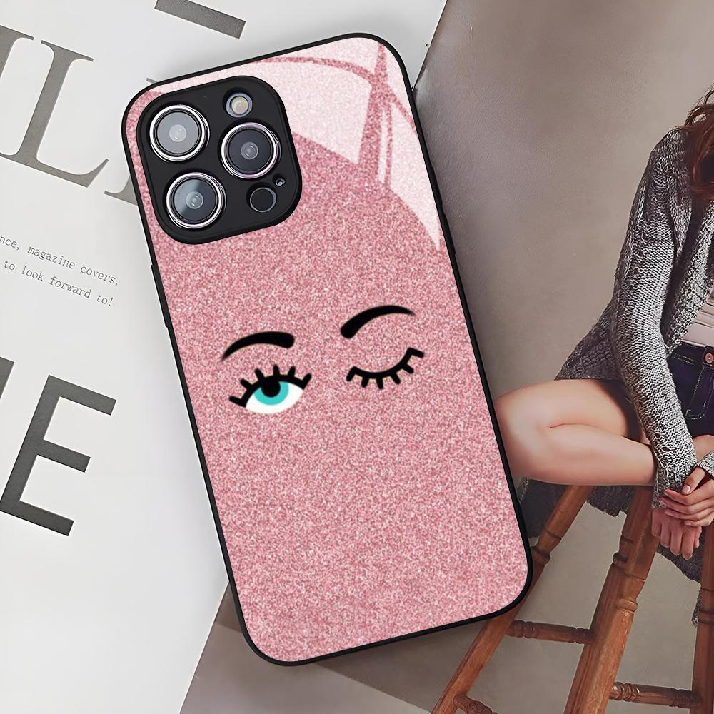 Hot Ferragnies Eyes Chiara Phone Case for Iphone 16 15 14 12 11 13 Pro Max Mini X Xr Xs Se 8 Puls glass Cover
