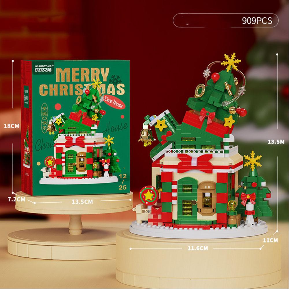 Weihnachtsgeschenke Mikro-Baustein-Serie Weihnachtsmann Rentier Puzzle Zusammenbau Steine Tischdekoration Spielzeug Kinder