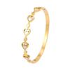 Titanium Steel  Hot-selling Hollow Love  Women's Light Luxury High-value Stainless Steel Fritillary Peach Heart 