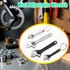 Tragbares Schlüsselanhänger-Werkzeug Mini 2,5/4 Zoll Verstellbarer Schraubenschlüssel Galvanisierte Oberfläche Miniatur-Schraubenschlüssel Taschen-Hardware-Werkzeug