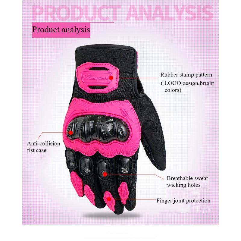 Moto Motorcycle Gloves Comfortable Cycling Riding Anti-drop Four-season Breathable Full Finger Knight Touch Screen Gloves