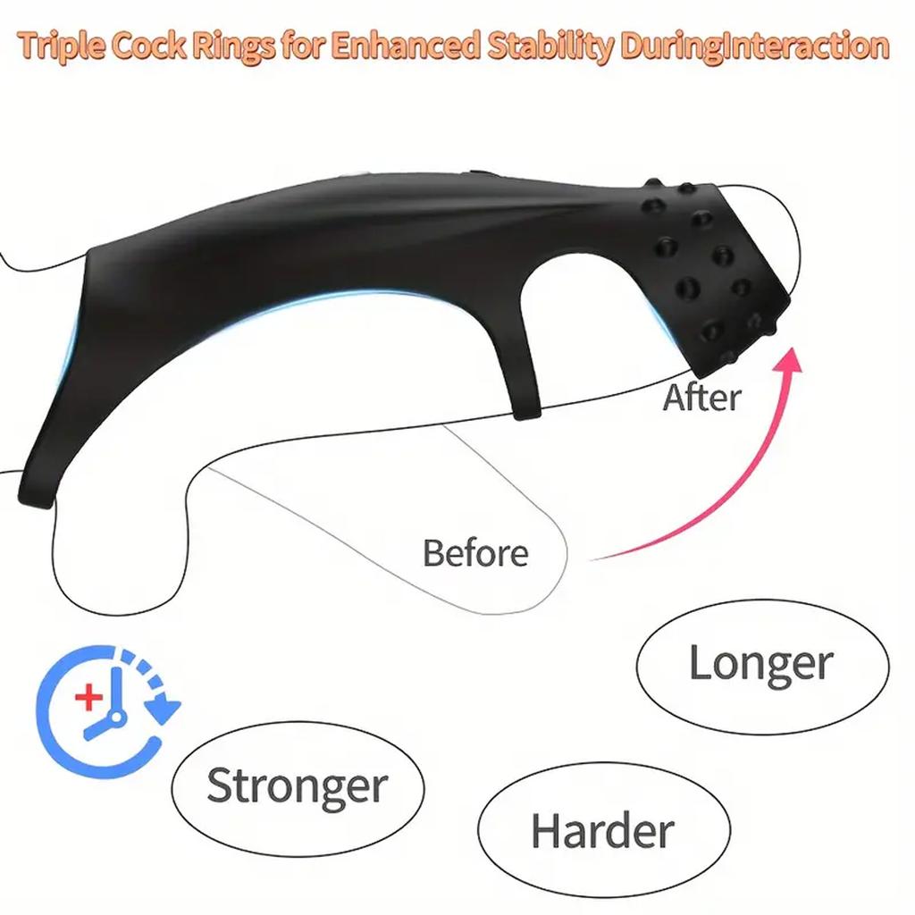 Penis Ring Vibrator Male Sex Toys Vibrator Ring Erotica with 9 Vibration Patterns for Couples Cock Ring Trainer with Remote Control