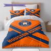Name Custom Houston Astros Logo Pattern Bedding Set Quilt Cover Pillowcase Home Decor Gift (1 * duvet cover + 2 * pillowcase, without core)