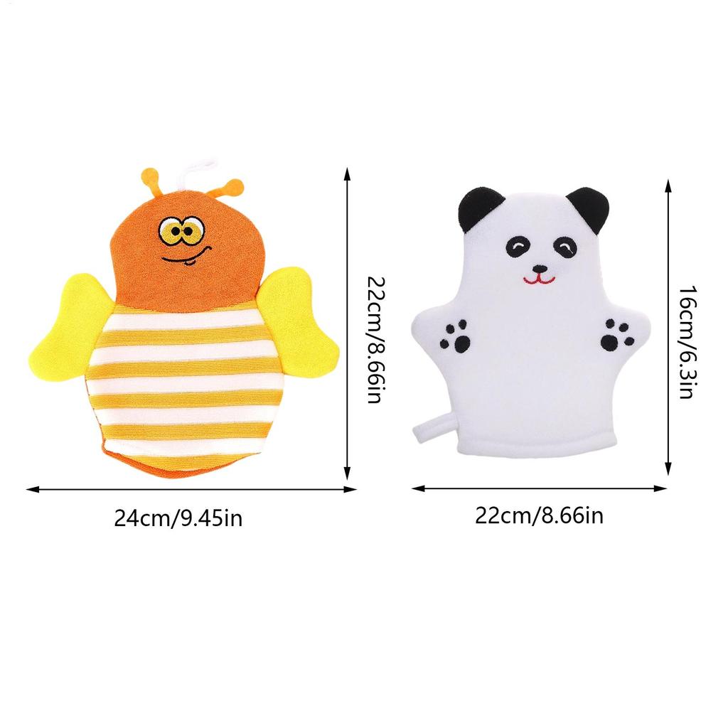 Bathing Gloves 5 Pieces Reusable Ergonomic Non Slip Gentle Tool Baby Bath Mitt Washcloths Gloves For Baby Boy Girl Adult Body