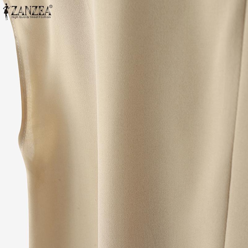 ZANZEA Chaleco Cárdigan de Verano para Mujer Holgado Casual sin Mangas