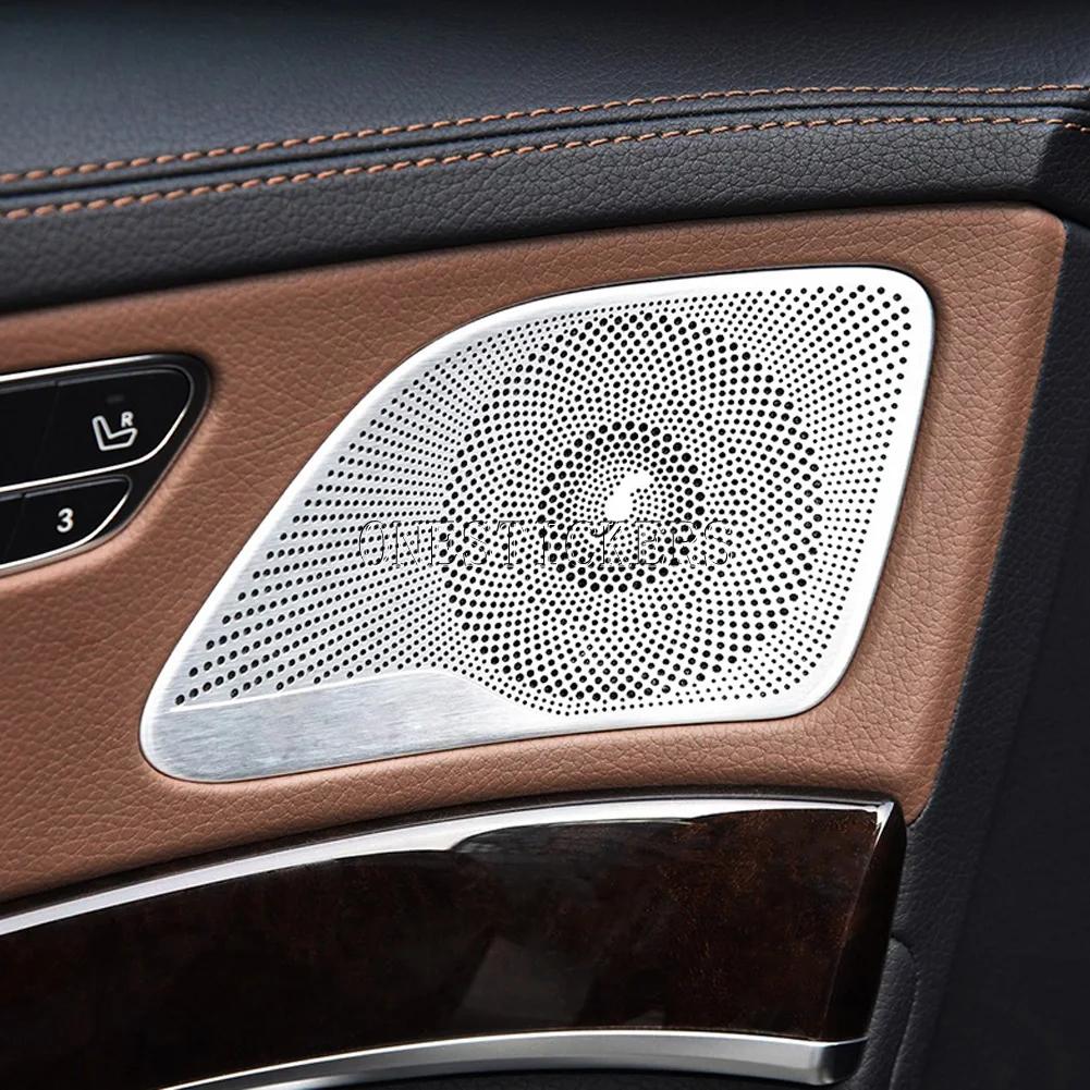 For Mercedes Benz S Class W222 2014-2020 Car Accessories Door Loudspeaker Window Triangle Tweeter Audio Speaker Cover Trim Frame KIY7