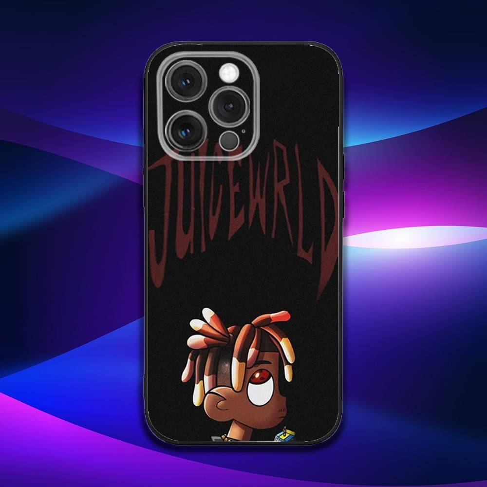 Rapper 999 J-Juice W-WRLD Phone Case For iPhone 16e,16,15,14,13,12,11,Pro,X,XS,Max,XR,Plus,Mini Soft Black Cover