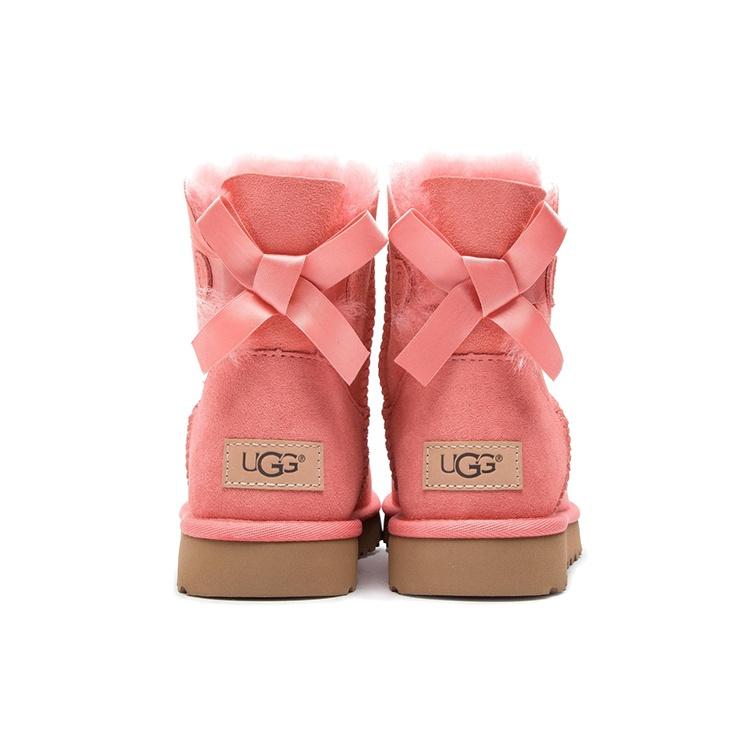 (WMNS) UGG Mini Bailey Bow II Fleece Lined Pink Women's 1016501-LNT