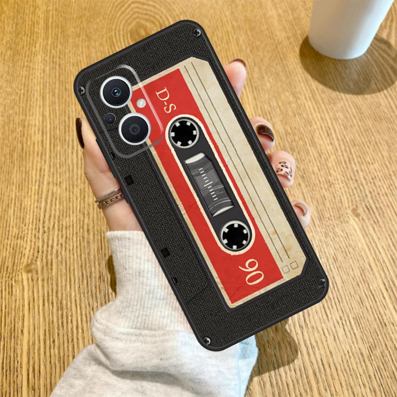 Art Cassette Tape Design Funda For OPPO Reno 12F 11F 13F 14F 8T 8 Lite 10 11 12 13 14 OPPO Find X8 X6 X5 X9 Pro Case