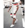 Daily Comfort Men's Striped Printed Sportswear Fashion Versatile Suit Casual Breathable Sport Wear Men’s