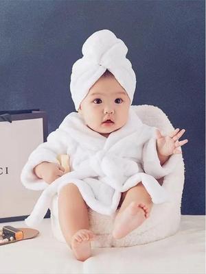 Newborn Photography Bathrobe - Baby Pajamas Studio Photo Clothing, Thickened Coral Fleece.