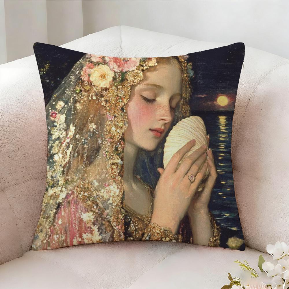 P-Pearl Girl Anime Pillow Case Pillowcase, Double-Sided Printed, Sofa Cushion, Bedroom Headboard Pillow