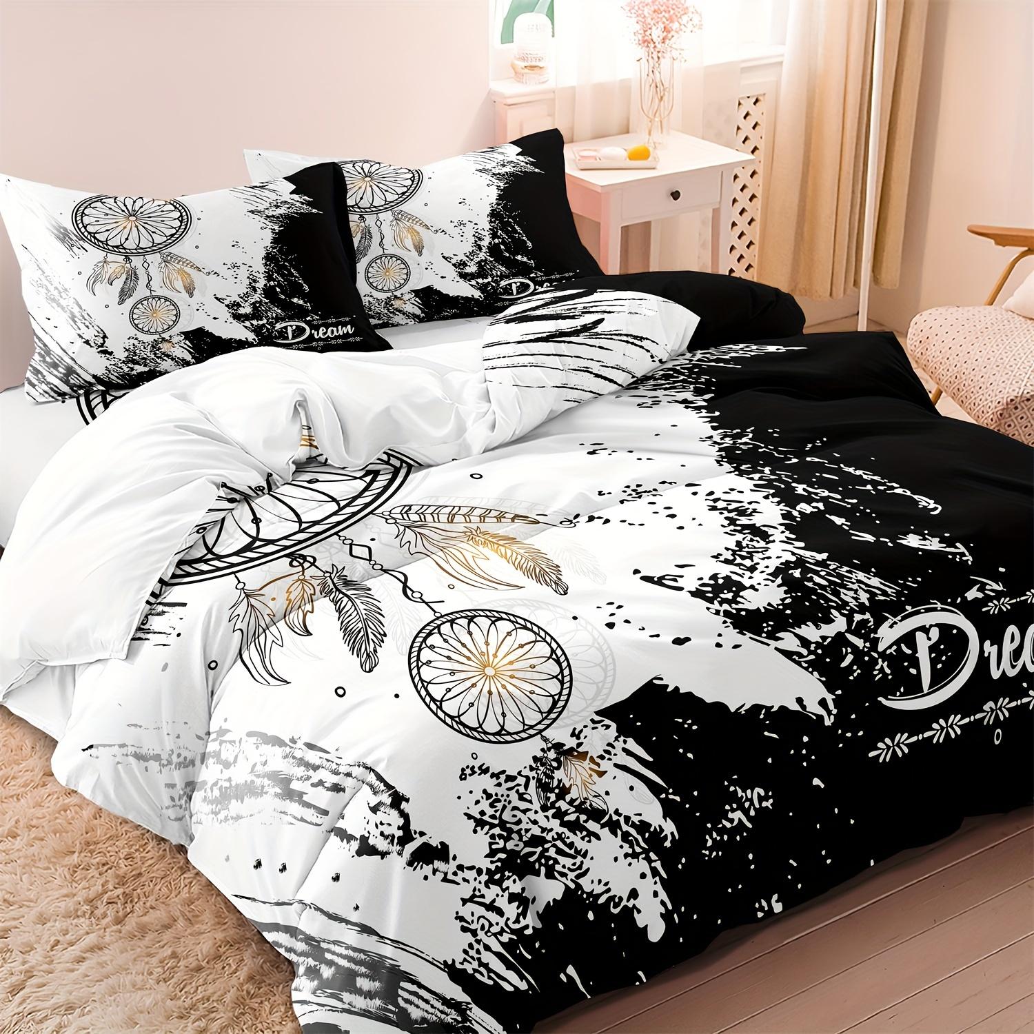 

2/3pcs Digital Print Quilt Cover Set 1*Quilt Cover +1/2 Pillowcase Magical GIfts for Kids Adults Bedroom Decoration for New Year (135x200cm)