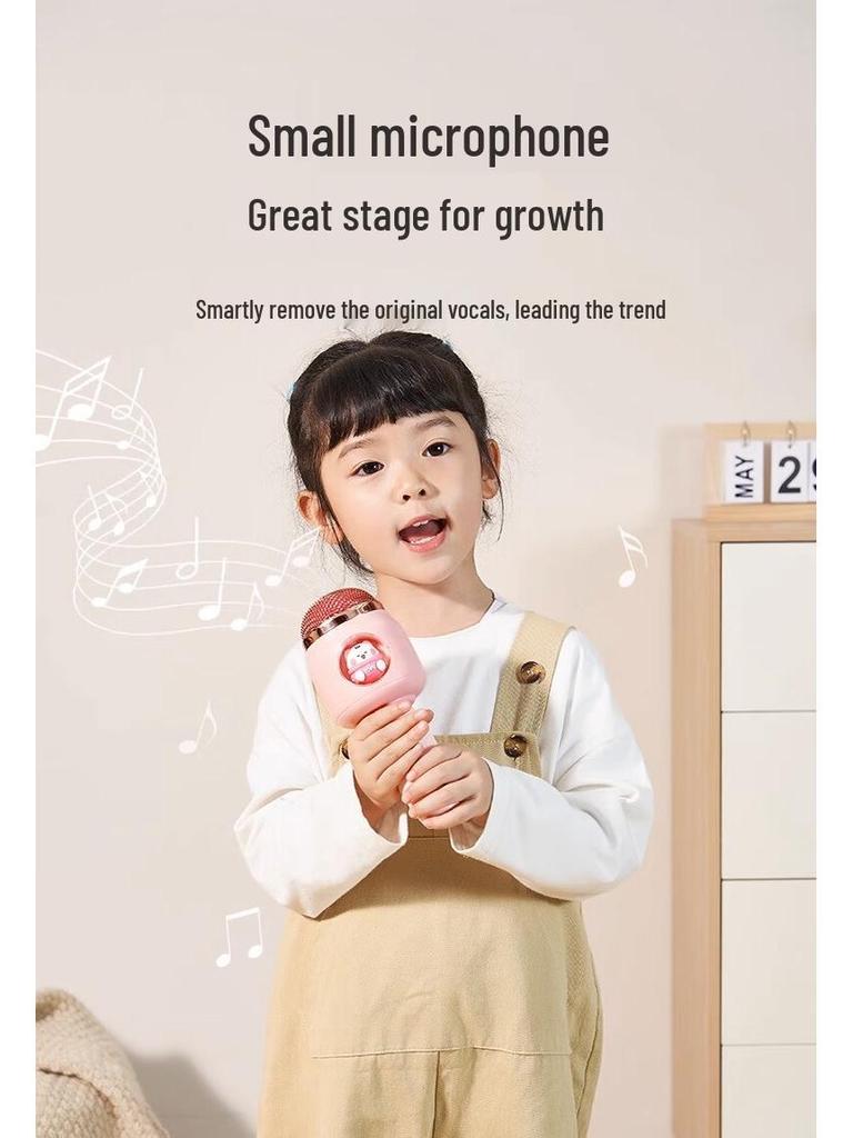 Kabelloses KTV-Mikrofon und Lautsprecher für Kinder - Singspielzeug für Familienspaß