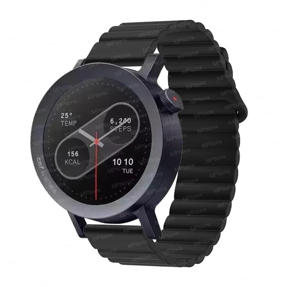 22mm Watch Silicone Strap for CMF Watch Pro 2 Magnetic Loop Sport Wristband Bracelet CMF Watch Pro 2 Smartwatch Band Accessories 3